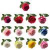 Artificial Rose Flower Realistic Long Stem Fake Silk Rose Bouquet for Party Home Wedding Centerpiece Office Table Decor