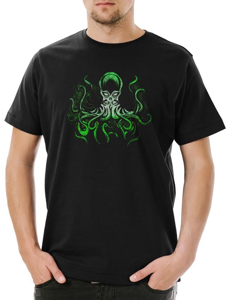 

Green Cthulhu Men s T-Shirt Cthulhu Call Horror Arkham H. P. Lovecraft R LYEH L