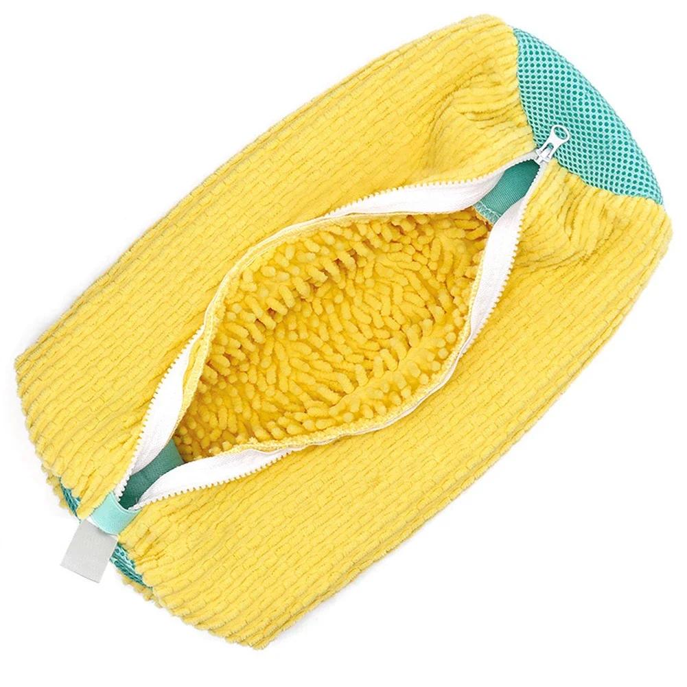 

1/2 шт. Специальный инструмент для ленивой стирки обуви для стиральных машин, сумка для машинной стирки обуви, антидеформационный высокоэффективный мешок для стирки 1PC жёлтый