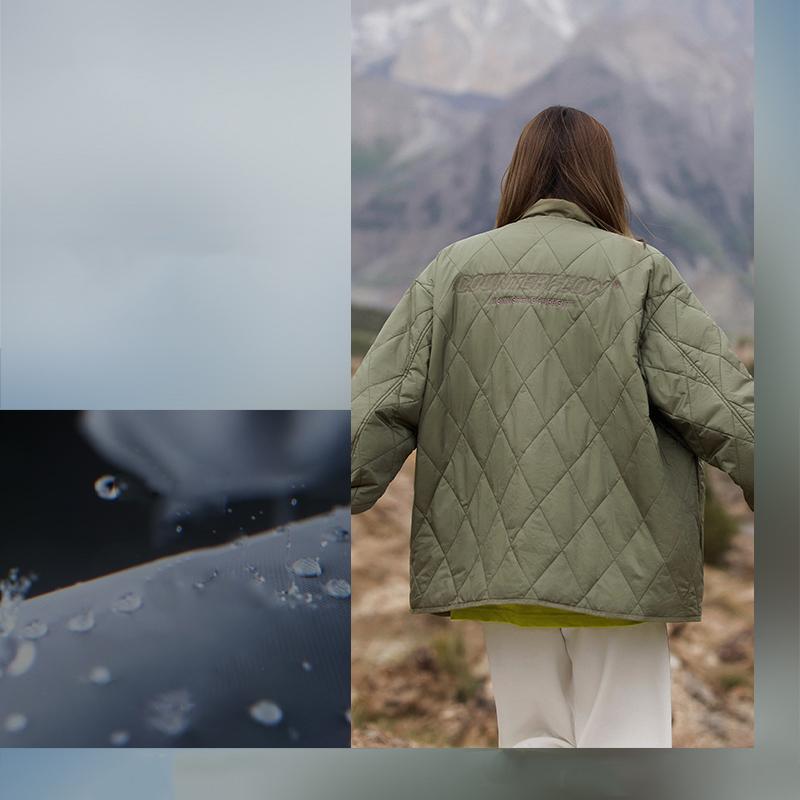 Li Ning CF Pure Color Single-Breasted Long Sleeve Cotton Jacket Unisex jackets Muddy-Olive AJMT243-2