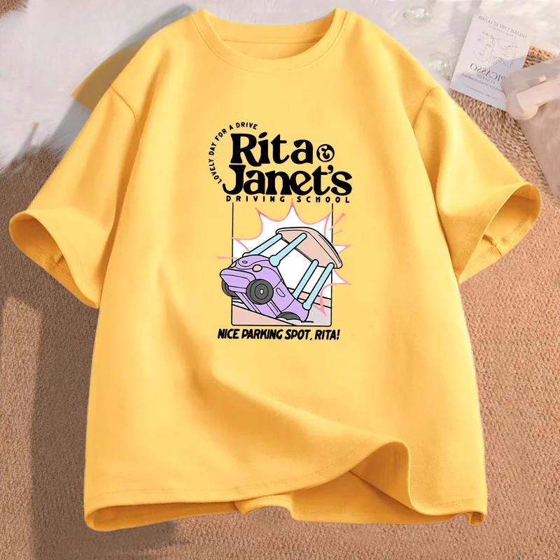 Rita Janet's Driving School T Shirt Women Men Funny Grpahic T Shirts Back To School Tee Shirt Women's Clothing Streetwear Shirt
