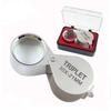 10x 20x 30x 21mm High Magnification Jewelry Magnifying Glass Glass Lens Alloy Pocket Loupe Lightweight Portable