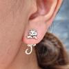 Fashion Shiny Zircon Rabbit Stud Earrings For Women Lovely Animal Bunny Rhinestone Earring Girls Wedding Party New Year Jewelry