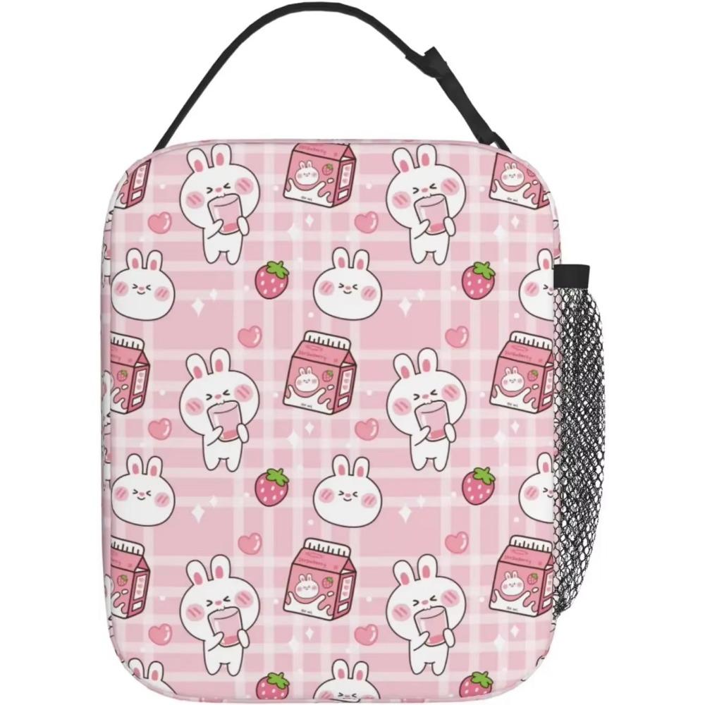 Bunny Milk Lunch Box Reusable Insulated Lunch Bag Thermal Cooler Tote for Boys Girls Teen School Men Women Picnic Travel Hiking
