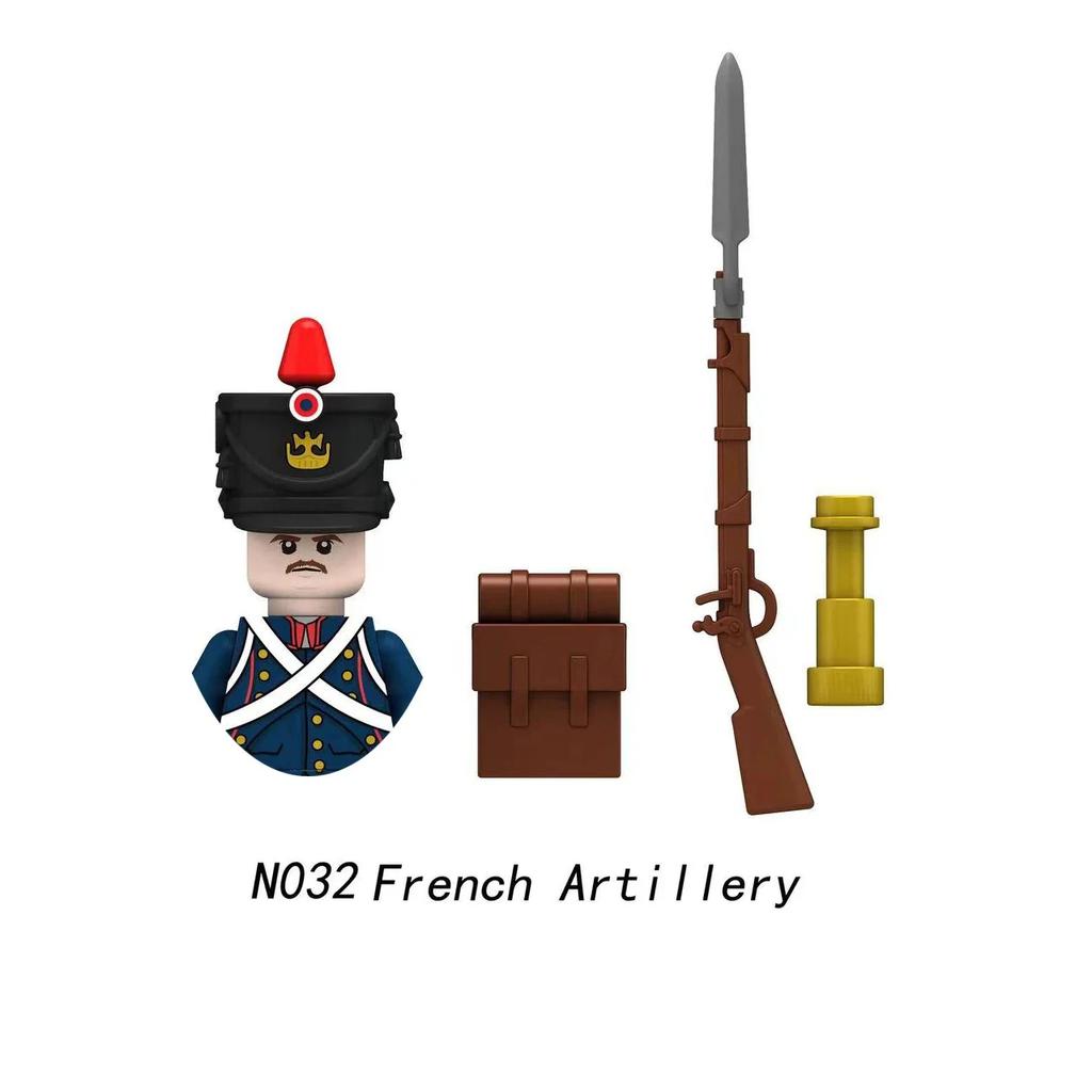 1 KS/Napoleonské války Vojáci Stavební kostky WW2 Figurky Francouzský Britský Fyzilír Pušky Zbraně Hračky Pro Děti