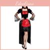 Elegantes Vampir-Hexen-Kostüm für Damen mit gruselig-gotischem Flair für Halloween