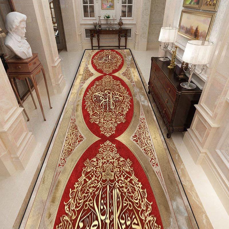 Luxury Marble Corridor Carpet el Hallway Runner Decoration Rugs Living Room Aisle Washable Non-slip Floor Mat izable
