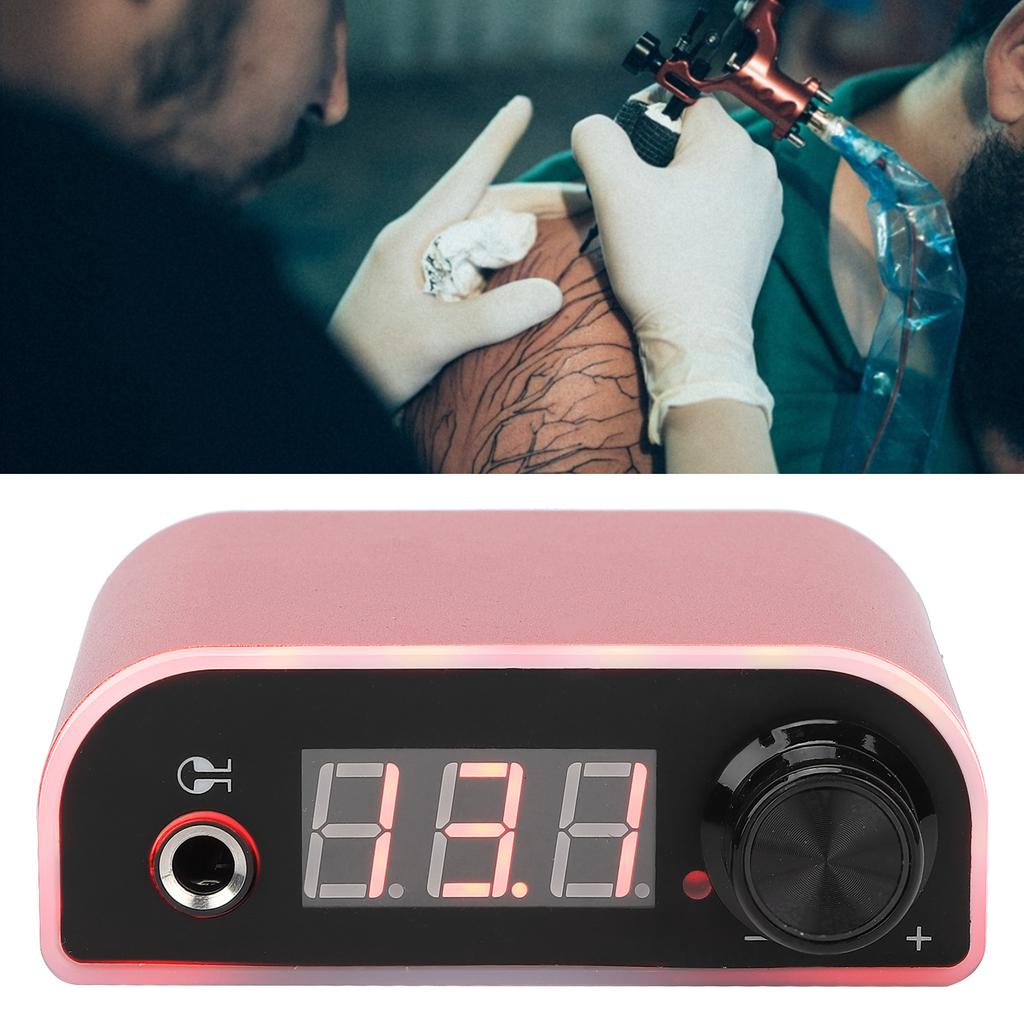 Tattoo Power Supply LCD Display Adjustable Tattoo Machine Power Supply Red (100‑240V)