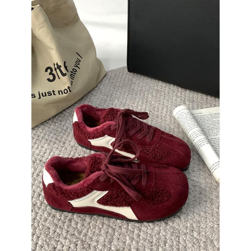 Winter new velvet casual shoes women's warm two cotton women's shoes 3136