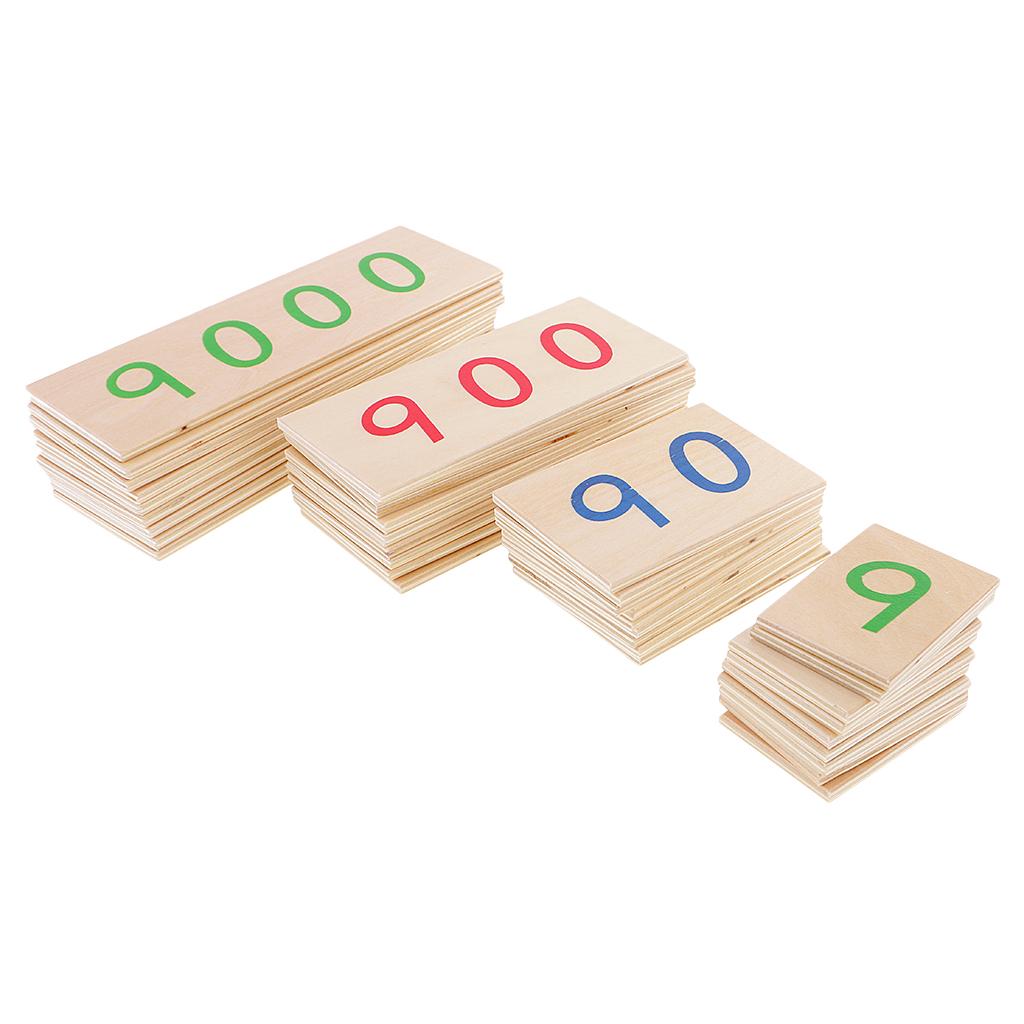 1-9000 Number Learning Wooden Box Big Educational Toy
