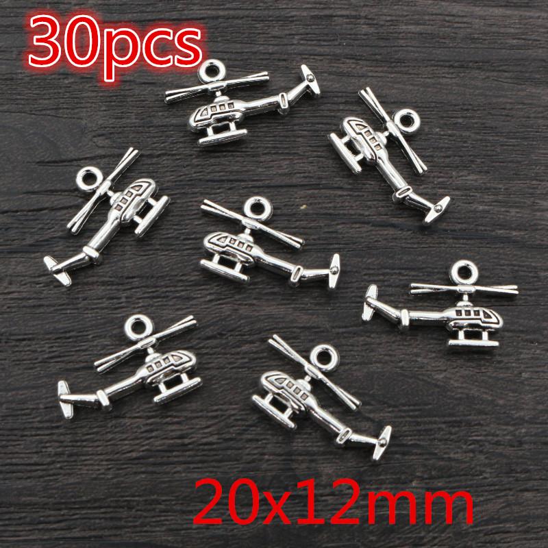 New Fashion Antique Silver Plated Airplane Grenade Helicopter Chrams Metal Alloy Pendant DIY Charms DIY Jewelry Making Findings