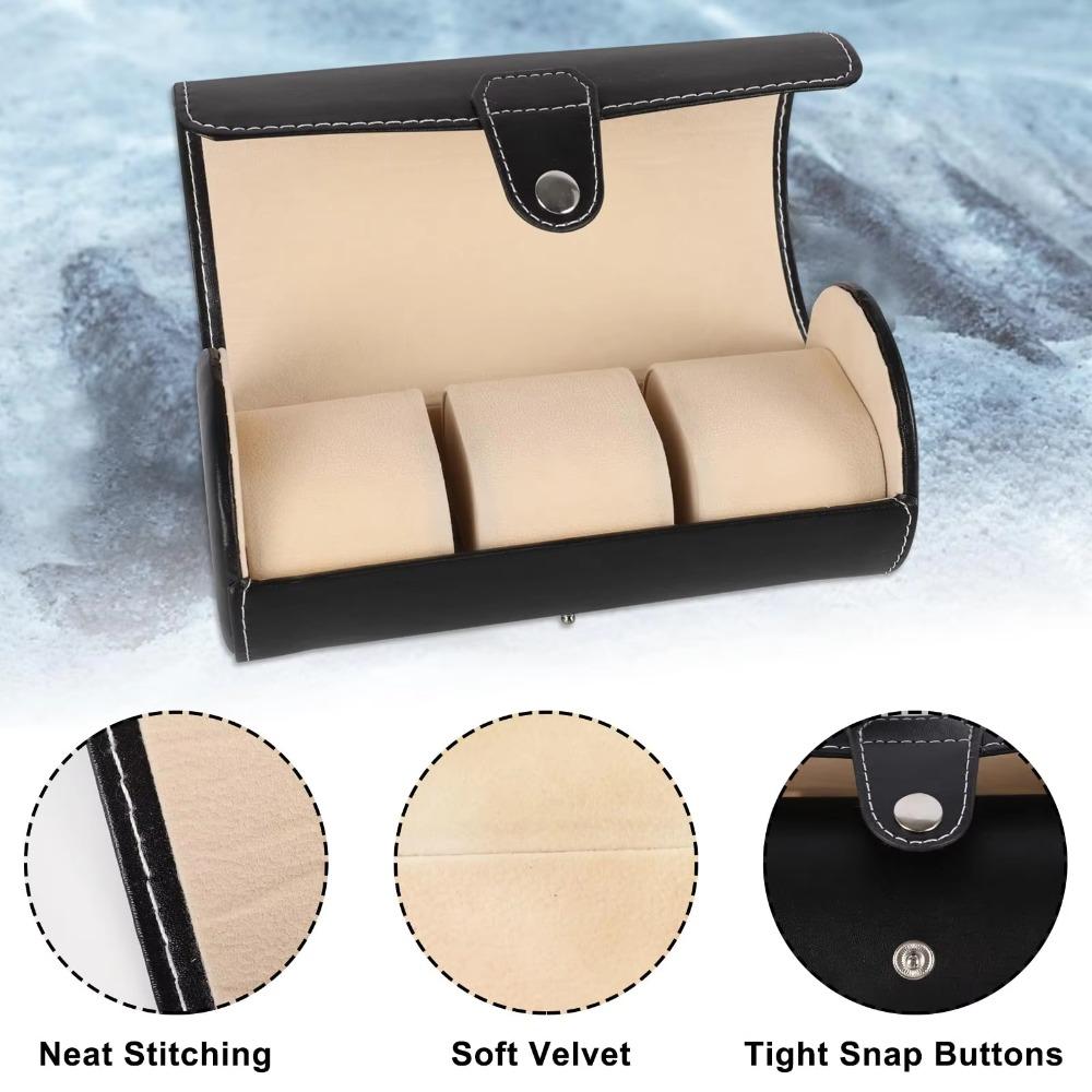 PU Leather Watch Storage Box Portable Watch Roll Travel Case Watch Display Case  Watches Organizer