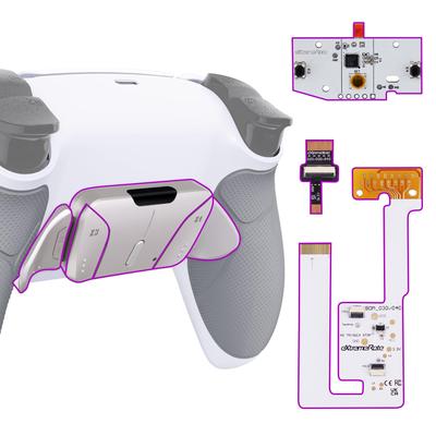 Not a eXtremeRate RISE4 V3 Metal Back Remap Kit with Rubber Grips for PS5 Controllers and PS5 Controller Upgrade Board with White Back Shell and