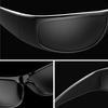 Maxjuli Super Dark Sunglasses For Men Black Wrap Around Sunglasses Foruv400 Protection W8005