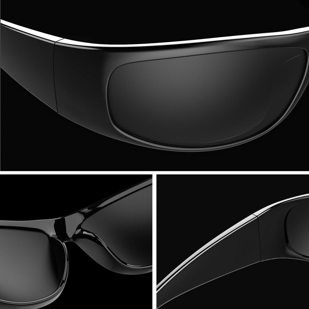 Maxjuli Super Dark Sunglasses For Men Black Wrap Around Sunglasses Foruv400 Protection W8005