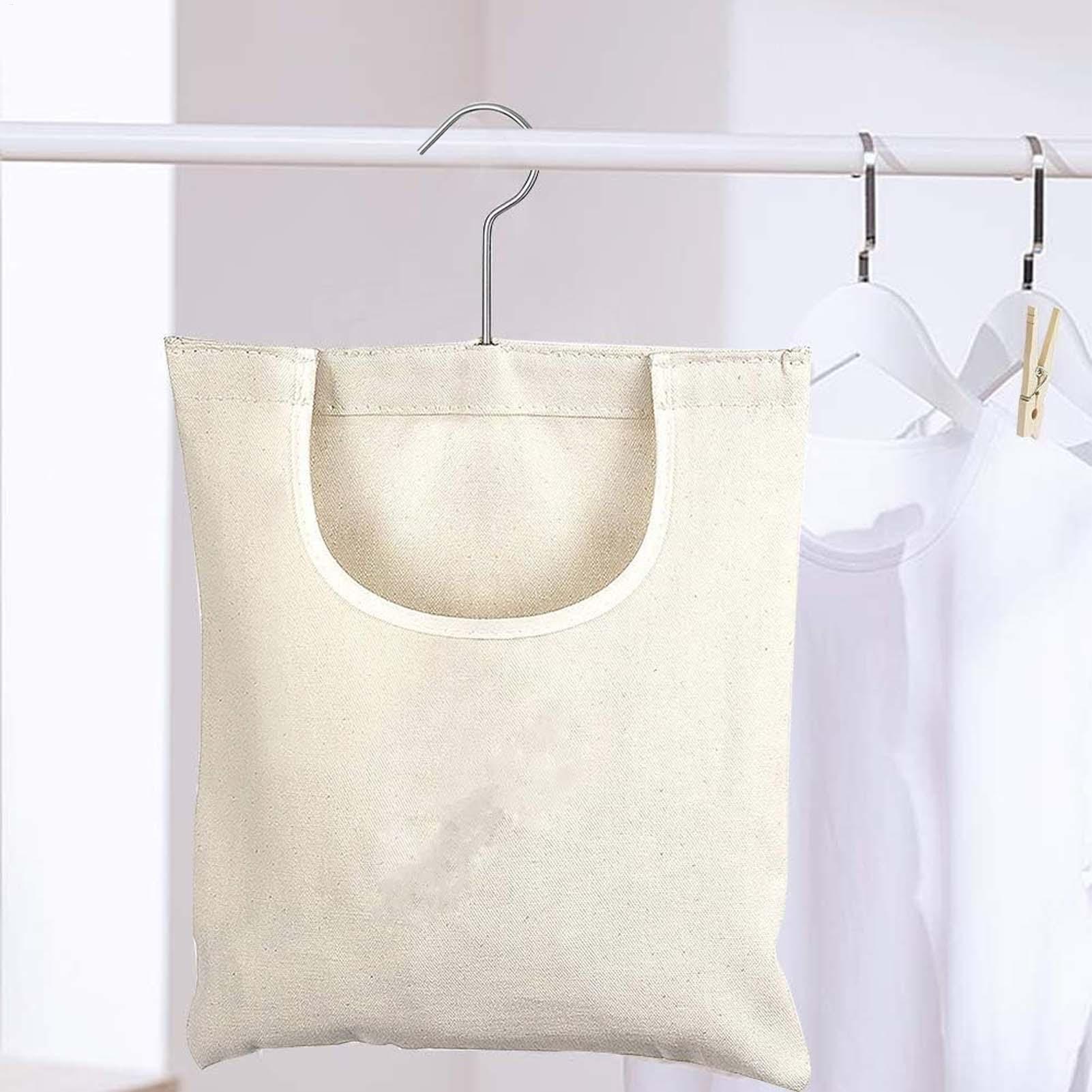 

Clothespin Bag Outdoor Canvas Clothes Pin Bag Heavy-Duty Wide-Mouth Organizer Pouch with 20 Clips for Yard Backyard Balcony CN