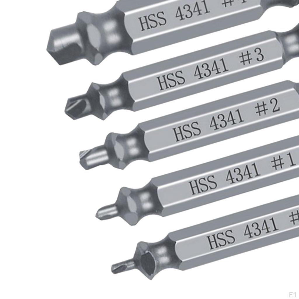 5pcs Stripped Screw Extractor Set and Damaged Kit, Broken Bolt Remover,
