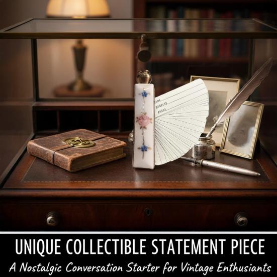 1/2/3Pcs Enamel Flower Brass Phone Book Handmade Vintage Chinese Style Mini Pocket Portable Floral Phone Directory Address Book Collectible Decoration