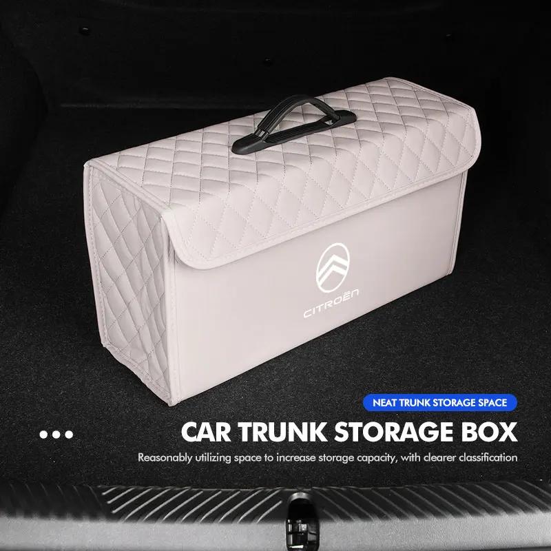 Car Trunk Storage Box Collapsible Cargo Boot Organiser Box For Citroen C5 C1 C2 C6 C4L DS3 DS4 DS5 C-Elysee Grand Berlingo aik256