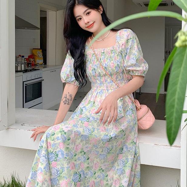 Sweet Girl Floral Midi Dress: Plus Size, Waist-Cinched, Gentle Style for Summer 2026