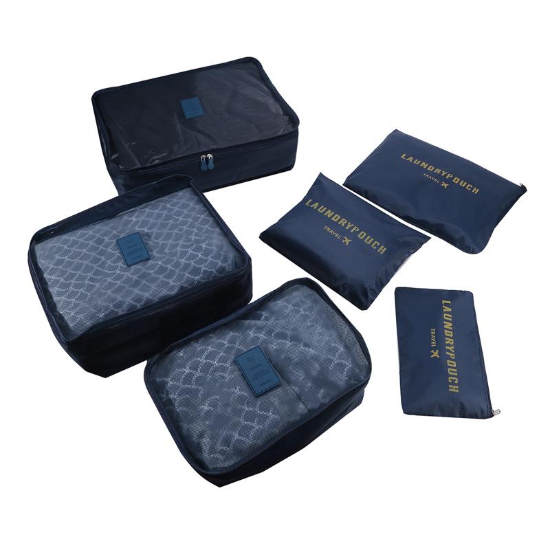 6 Stück Reise-Organizer Aufbewahrungsbeutel Tragbarer Reisekoffer-Organizer Reisetasche für Damen Gepäck-Organizer Kleider Schuhe Tasche