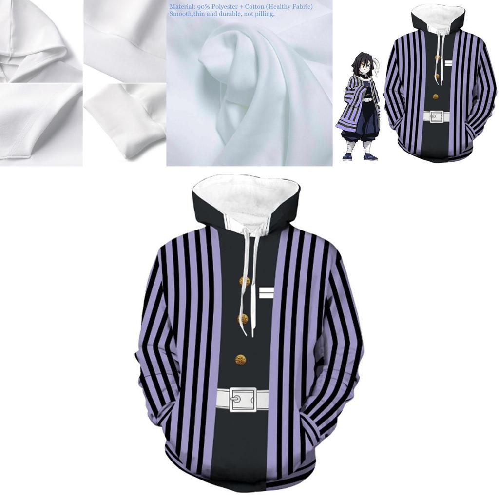 Slayer Kimetsu No Yaiba 3d Hoodie Sweatshirt With Comfortable Soft Material**