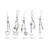 Handmade Star Bead Pendant Phone Charm Hanging Rope Bowknot Charm Keychain Antilost Cellphone Strap for Women Bag Purse