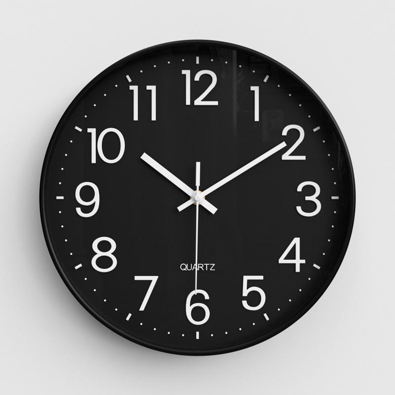 Home Clocks Living Room Wall Clock Bedroom Silent Wall Clock Modern Simple Round Quartz Clock 30CM