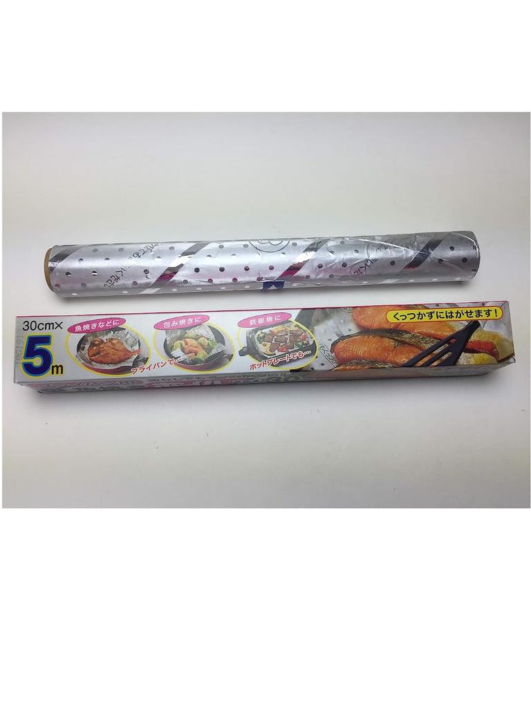 MA Verpackungsfolie zum Braten in einer Pfanne Fischgrillfolie Klebt auch ohne Breite 30cm x Länge Set von 3 Pfanne, breit, Silber, Öl, 5m,