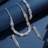 Luxury Bridal Jewelry Set Elegant Wedding Accessories Rhinestone Necklace  Wedding Banquet