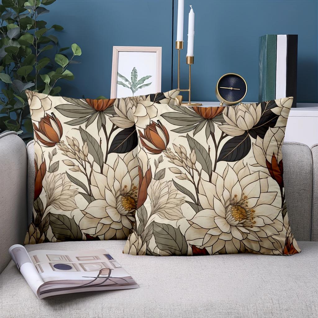 1 Pieces Floral Printed Decorative Cushion Pillow Covers Polyester pillowcase, sofa decorative cushion cov Headboard Pillow