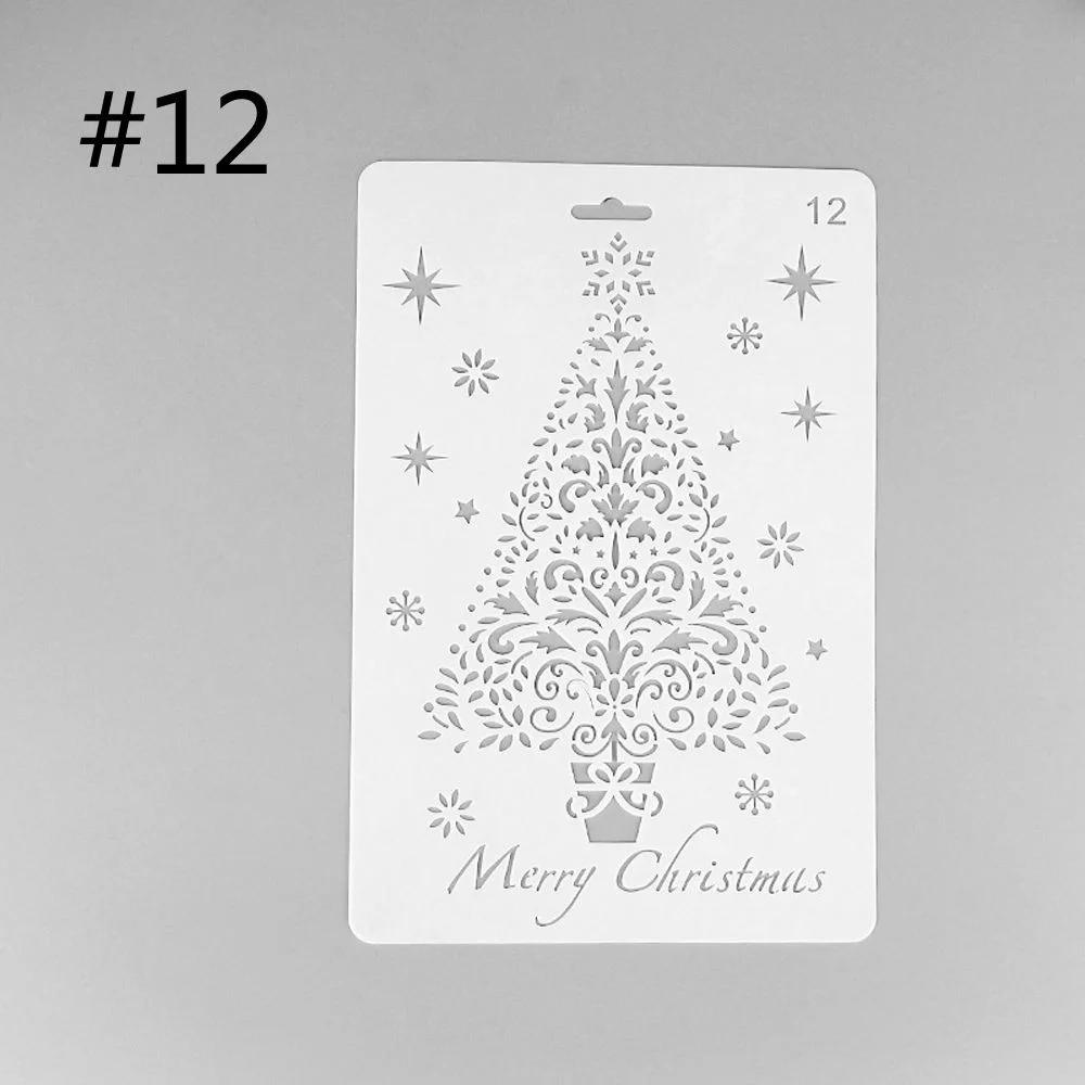 

Сделай сам Крафт Штамп Настенная Живопись Шаблон Цветка Скрапбукинг Тиснение Рождество Полые Трафареты 12