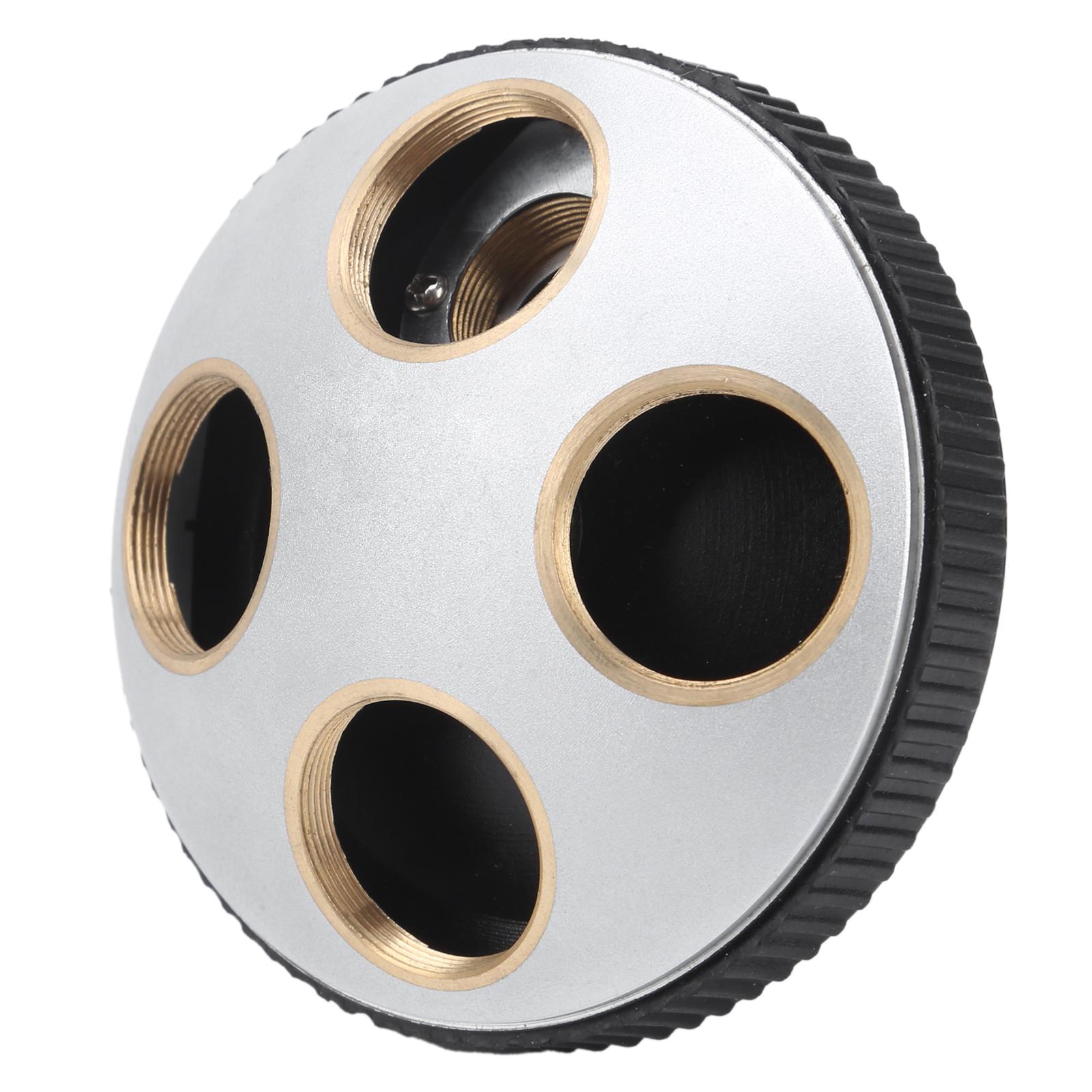 

Microscope 4‑Hole Adapter Objective Lens Revolving Nosepiece Converter with RMS Interface