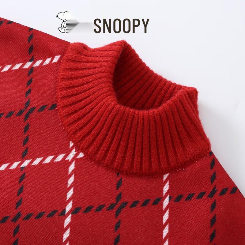 Snoopy Half-High Collar Fleece-Lined Sweater