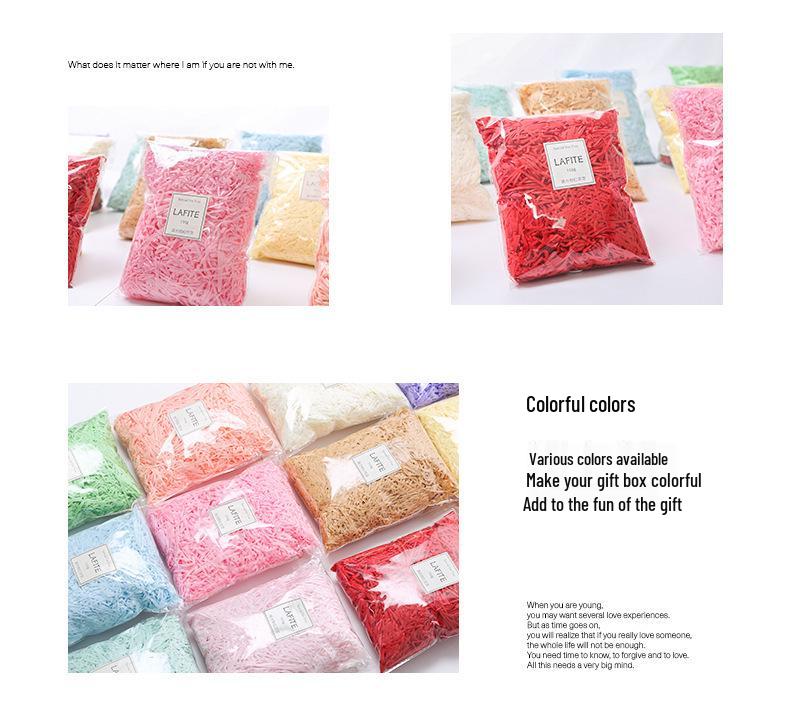 500g Candy Red Wine Gift Box Raffia Shredded Paper Filler for Weddings and Festivals