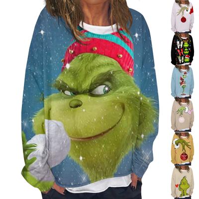 Women's Casual Fashion Vintage Printed Long Sleeve O-Neck Sweatshirt Layer Pullover Top