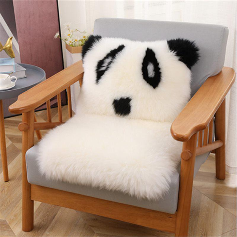 

Nordic Wool Lumbar & Chair Cushion - Cute Sheepskin Pillow and Back Pad Seat Cushion білий