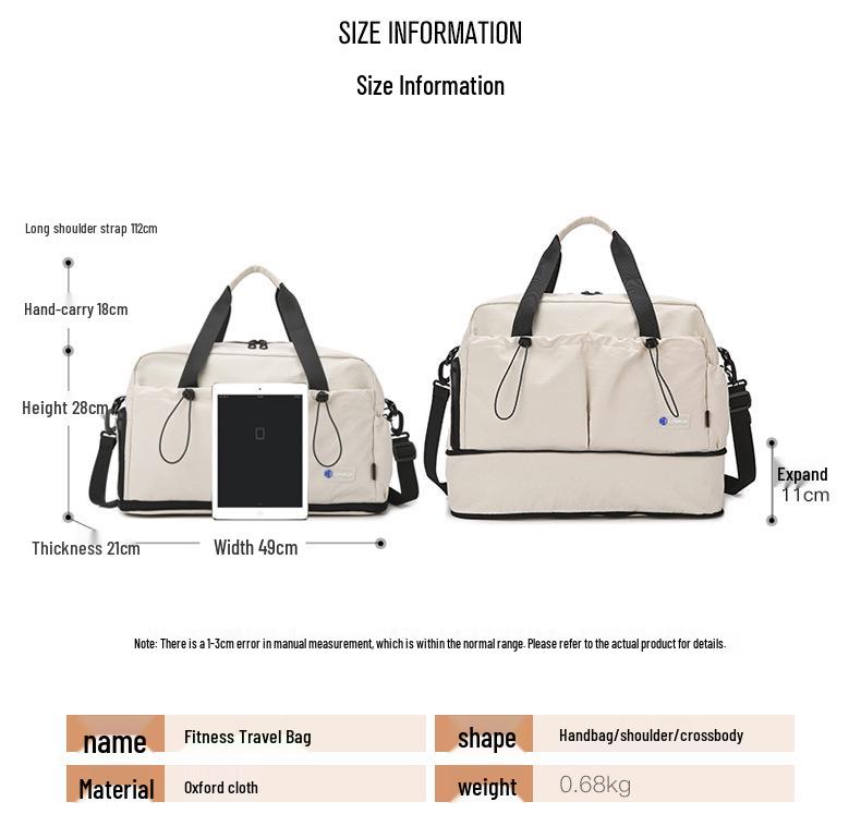 Travel Fashion Multi-Purpose Women's Yoga Fitness Shoulder Bag - Large Capacity Crossbody Handbag