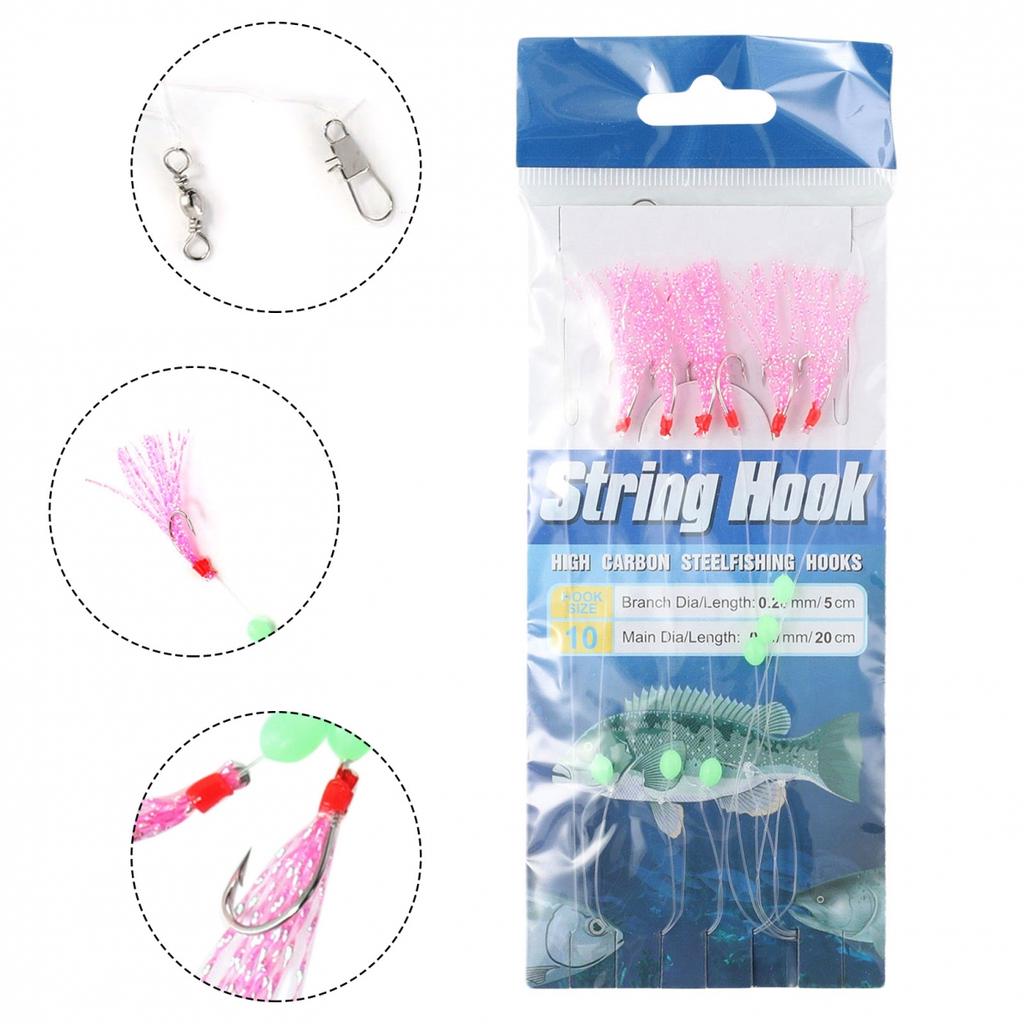 Fishing Hooks Colourful Fishing Tackle Plastic+steel