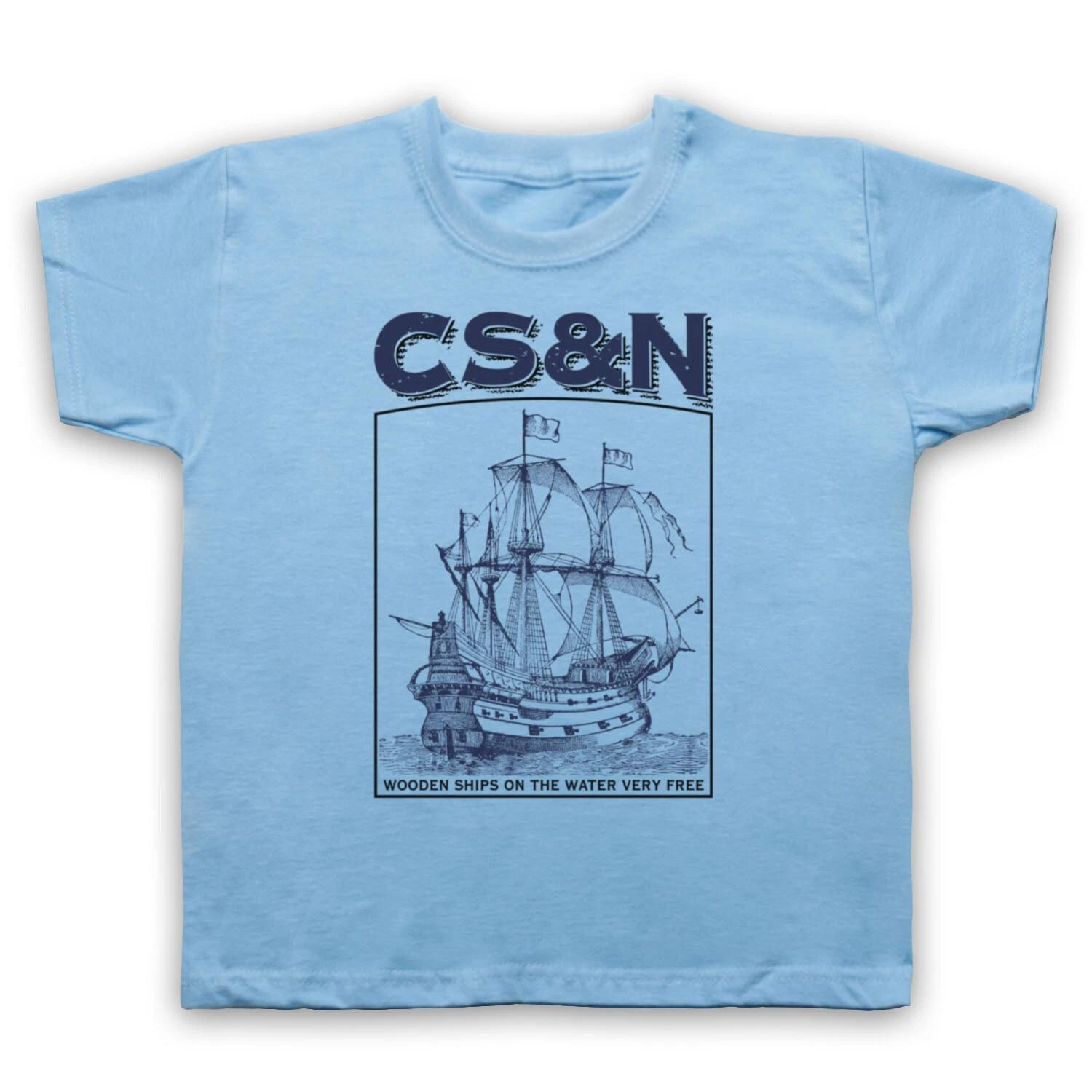 

CROSBY STILLS & NASH CSN UNOFFICIAL WOODEN SHIPS ROCK KIDS CHILDS T-shirt 160