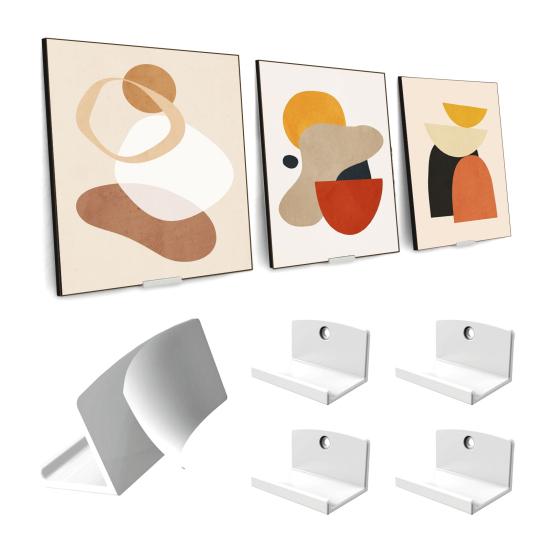 Wall Mounted Album Holder Adhesive Vinyl Record Mounts, Easy Installation Acrylic Floating Display for Dorm Shelves, Strong Hold Displaying