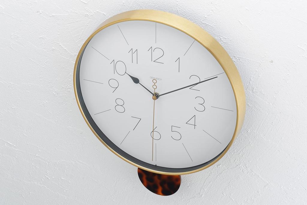 Interform Wall Clock Pendulum Clock Melois Gold Tortoiseshell W29 X H36 X CL-4093 D6.5cm