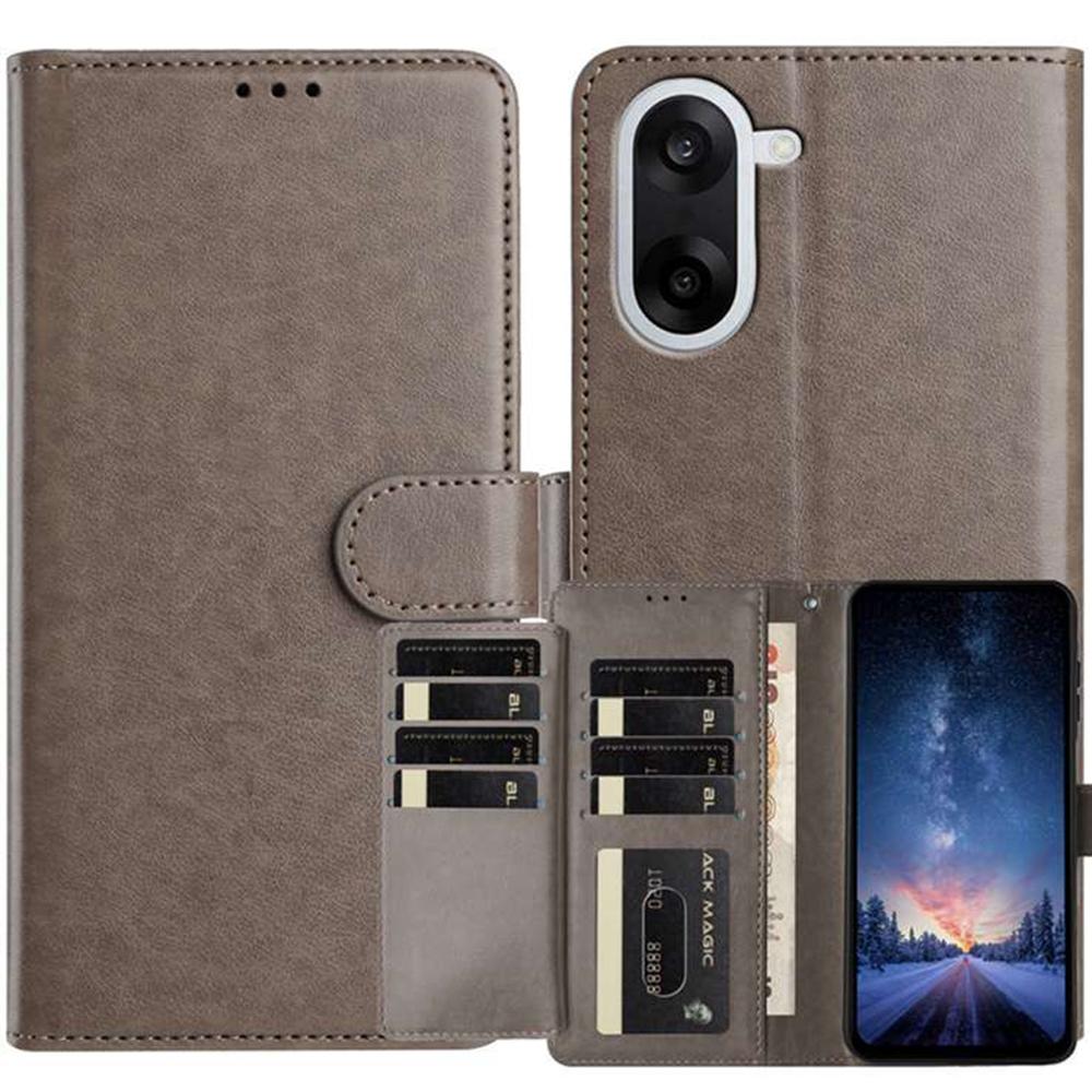 

For OnePlus Nord CE5 5G Wallet Phone Case Stand PU Leather Folio Flip Cover with 8 Card Slot