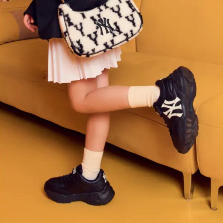 New MLB Anti Kick Low Top Kids' Skateboarding Shoes Black Kids' 7ASHC103N-50BKS