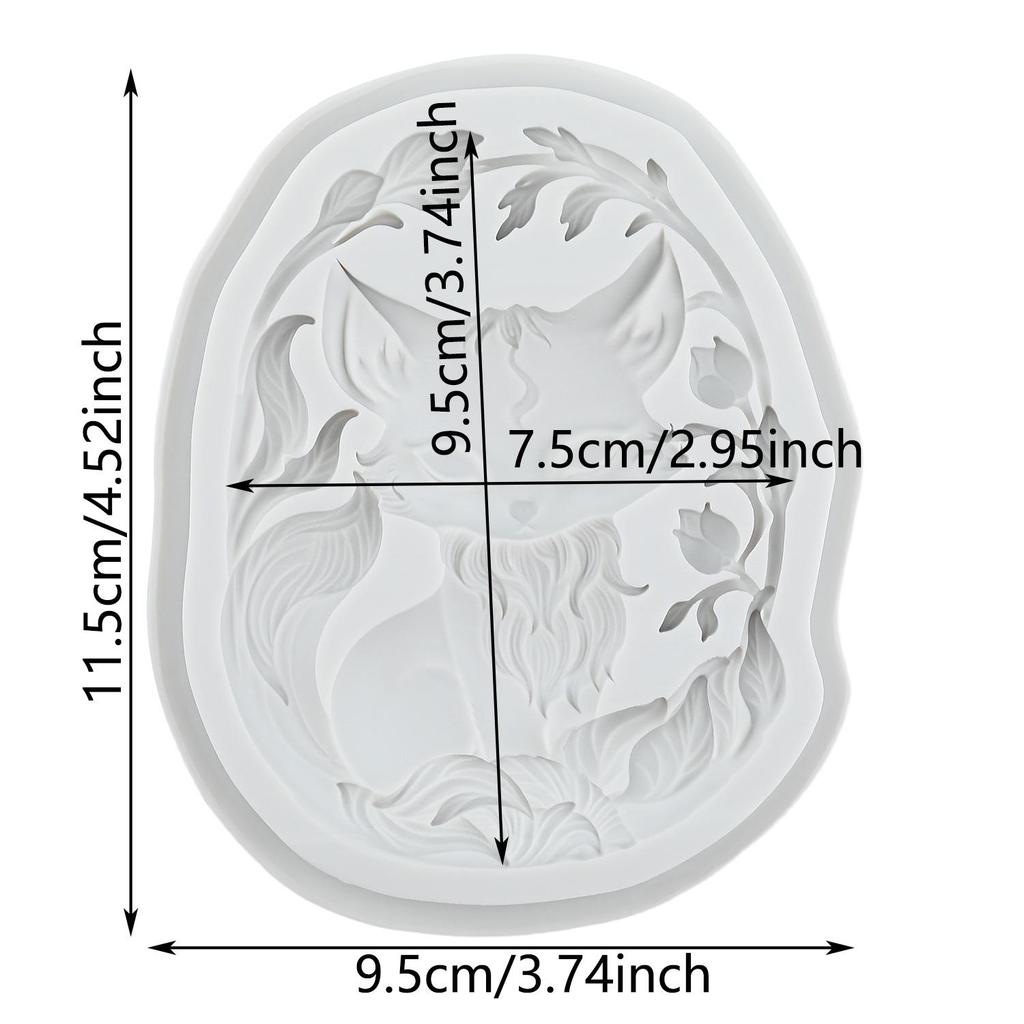 Fox Silicone Molds Animal Fox Fondant Mold Cake Decorating Tools Cupcake Topper Candy Chocolate Gumpaste Mold