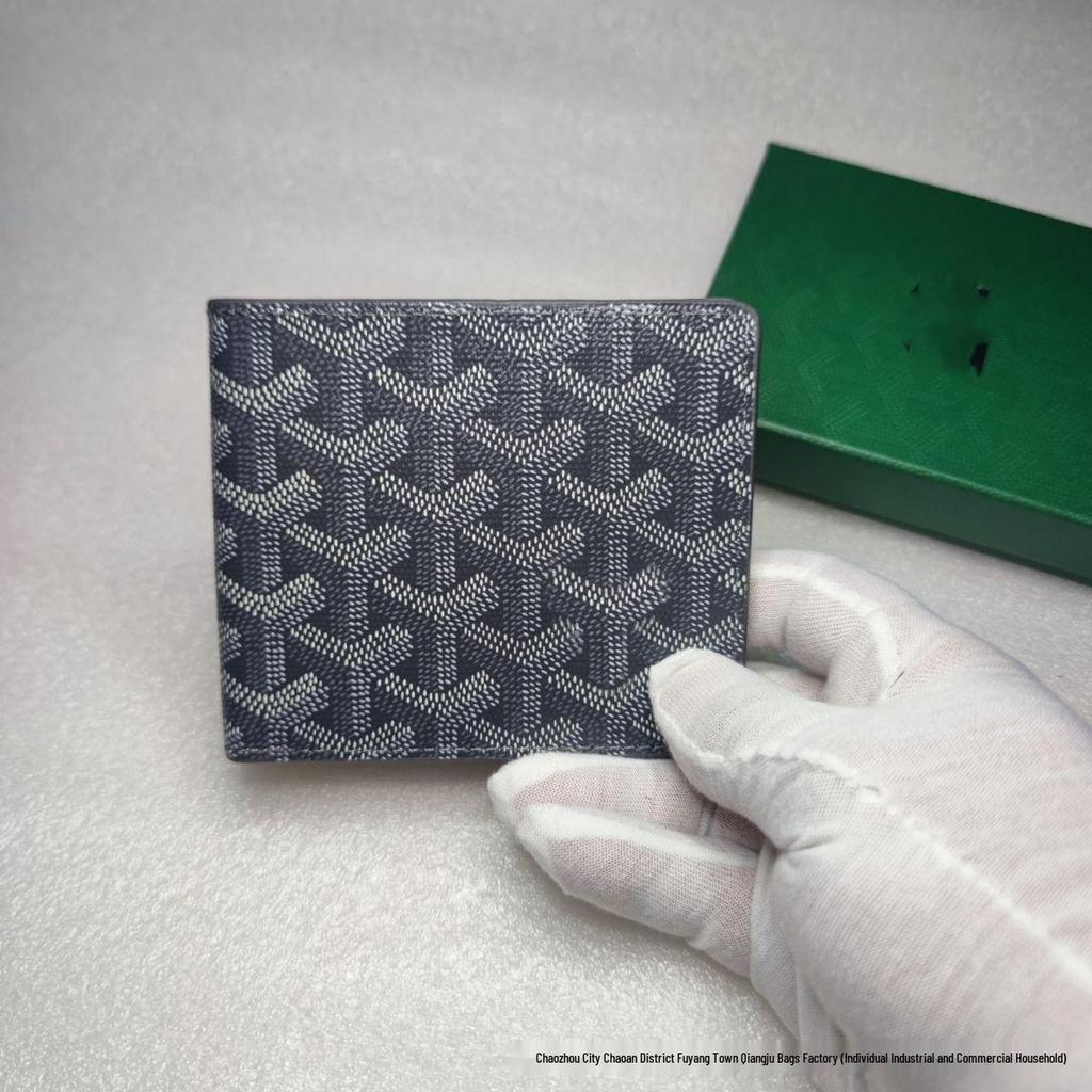 2025 Trendy Dogtooth Wallet: Goyard Style, Multi-Card Slots, Versatile European & American Fashion Accessory.