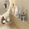 Stainless Steel Wall Floating Shelf Wall Mounted Spice Rack Simple Bathroom Storage Rack  Kitchen