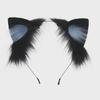Black and White Cat Ear Plush Headband - Cute Lolita Hair Accessory