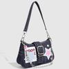 Premium Denim Canvas Bag Bag Women'S Versatile Chain Underarm Bag Fashion Shoulder Baguette Bag