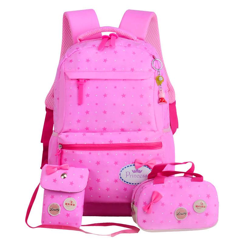 School Bags for Teenager Girls Printing travel bag for kids Orthopedic Backpack 3 pcs/Set school Backpacks sac a main mochila